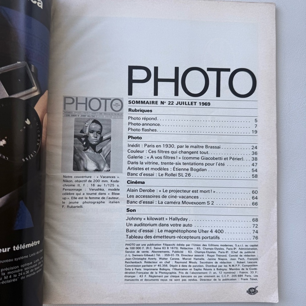 PHOTO 22 Hallyday Cherix  Derobe Bogdan Giacobetti Perier Brassai Paris - Picture 2 of 2